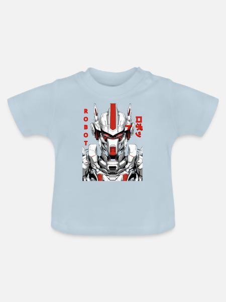 Wächter-Roboter - Baby Bio-T-Shirt mit Rundhals - Hellblau