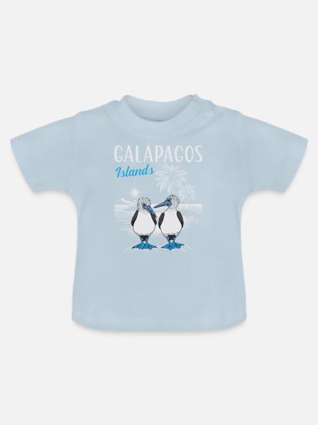 Galápagos Islands - Baby Bio-T-Shirt mit Rundhals - Hellblau