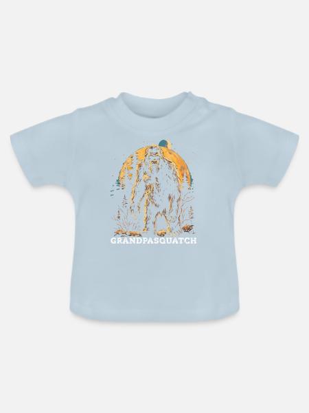 Grandpa Squatch - Baby Bio-T-Shirt mit Rundhals - Hellblau