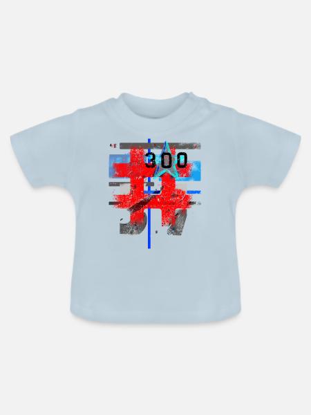 Abstrakt Casual - Baby Bio-T-Shirt mit Rundhals - Hellblau