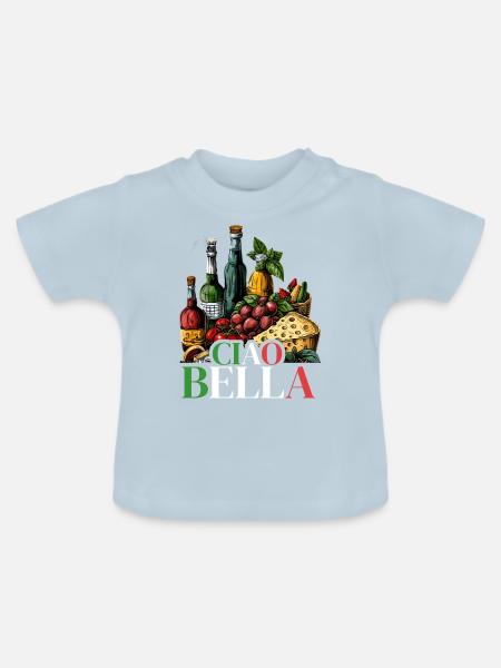 Ciao Bella - Baby Bio-T-Shirt mit Rundhals - Hellblau