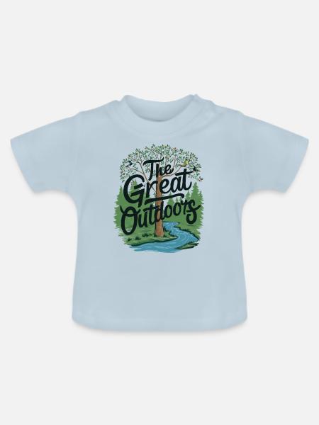 DIE FREIE NATUR - Baby Bio-T-Shirt mit Rundhals - Hellblau