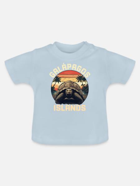 Galapagos Islands - Baby Bio-T-Shirt mit Rundhals - Hellblau