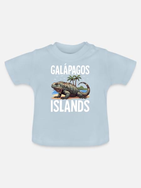 Galapagos Islands - Baby Bio-T-Shirt mit Rundhals - Hellblau