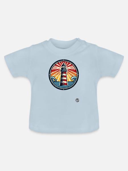 Der wundervolle Leuchtturm - Baby Bio-T-Shirt mit Rundhals - Hellblau