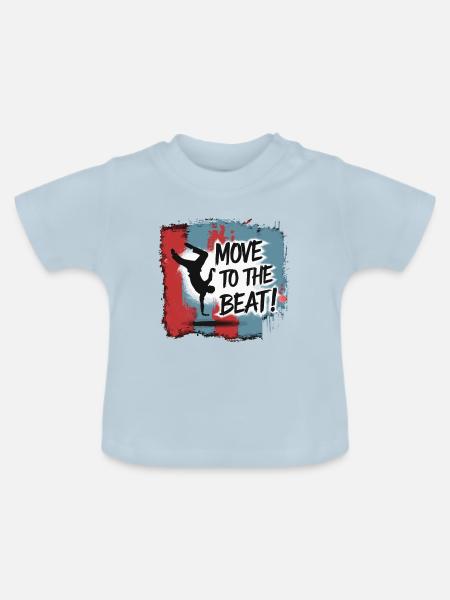 BREAK-TÄNZERIN - Baby Bio-T-Shirt mit Rundhals - Hellblau