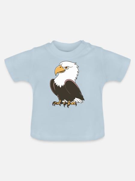 MAJESTÄTISCHER FLUG - Baby Bio-T-Shirt mit Rundhals - Hellblau