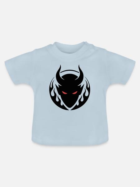 DUNKLER GEIST - Baby Bio-T-Shirt mit Rundhals - Hellblau