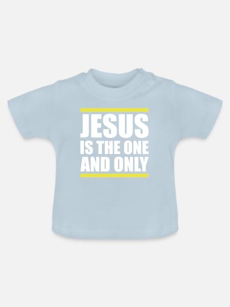 Jesus spruch - Baby Bio-T-Shirt mit Rundhals - Hellblau