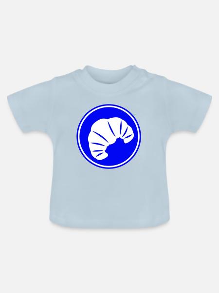 Croissant Symbol - Baby Bio-T-Shirt mit Rundhals - Hellblau