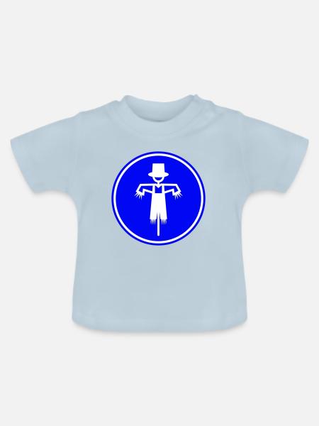 Vogelscheuche - Baby Bio-T-Shirt mit Rundhals - Hellblau