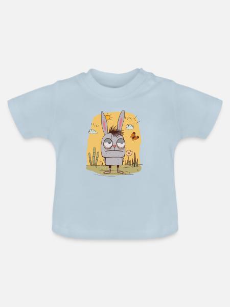Schlechte Laune Hase | © M2-D2 - Baby Bio-T-Shirt mit Rundhals - Hellblau
