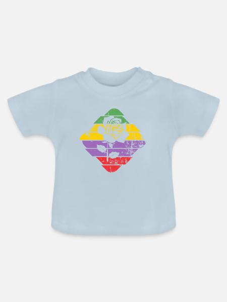 Rose - Baby Bio-T-Shirt mit Rundhals - Hellblau