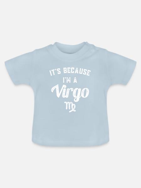 Sternzeichen Jungfrau - Baby Bio-T-Shirt mit Rundhals - Hellblau