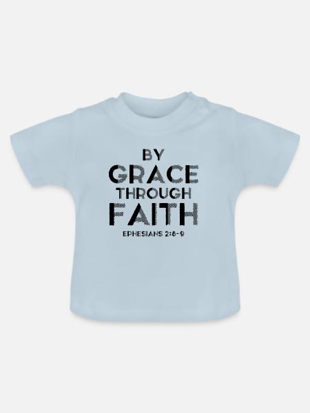 segen bibel liebe - Baby Bio-T-Shirt mit Rundhals - Hellblau