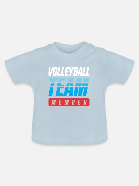 Volleyball Team - Baby Bio-T-Shirt mit Rundhals - Hellblau