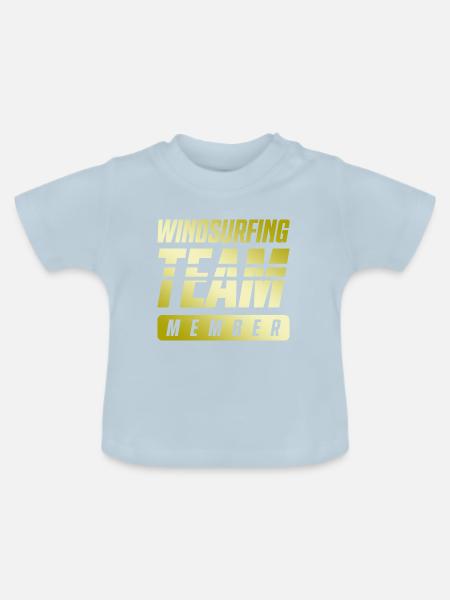 Windsurfing Team - Baby Bio-T-Shirt mit Rundhals - Hellblau