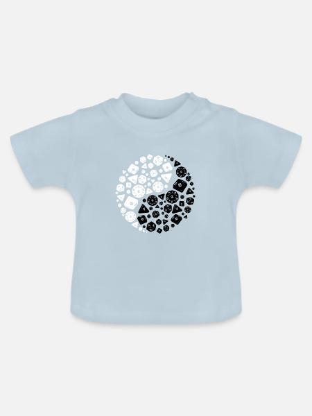 Dice Yin Yang - Baby Bio-T-Shirt mit Rundhals - Hellblau