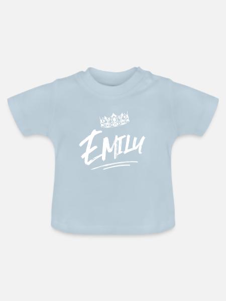 Emily - Baby Bio-T-Shirt mit Rundhals - Hellblau