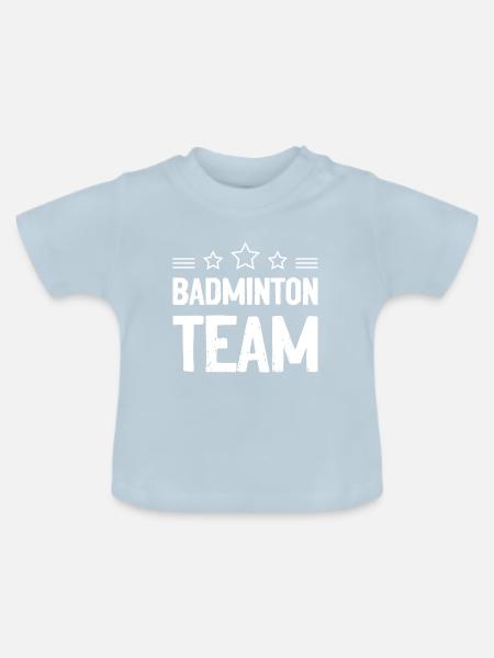 Badminton Team Mannschaft - Baby Bio-T-Shirt mit Rundhals - Hellblau