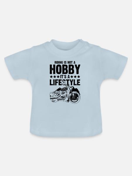 Motorrad Lifestyle - Baby Bio-T-Shirt mit Rundhals - Hellblau