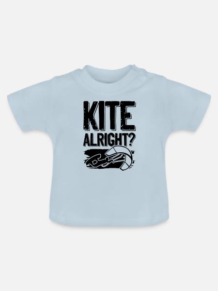 kiteboarding kitesurfing - Baby Bio-T-Shirt mit Rundhals - Hellblau