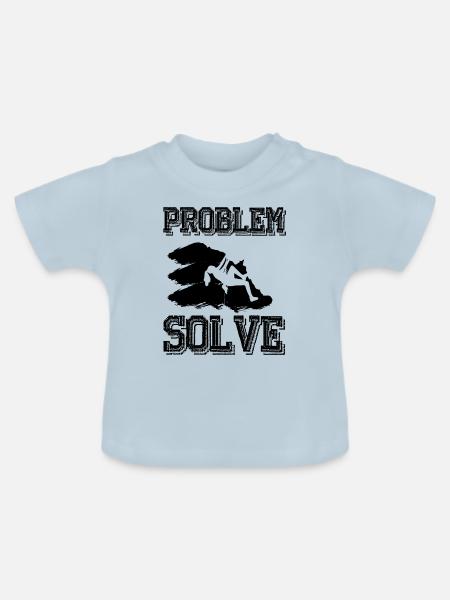 Bouldering bouldern - Baby Bio-T-Shirt mit Rundhals - Hellblau