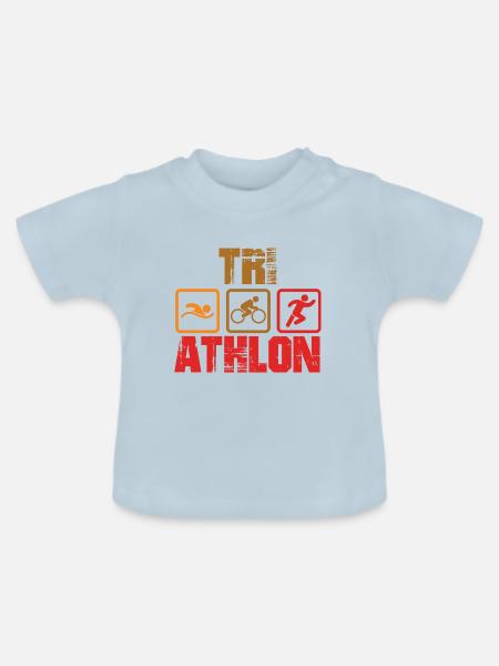 Triathlon - Baby Bio-T-Shirt mit Rundhals - Hellblau