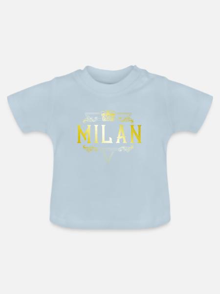 Milan - Baby Bio-T-Shirt mit Rundhals - Hellblau