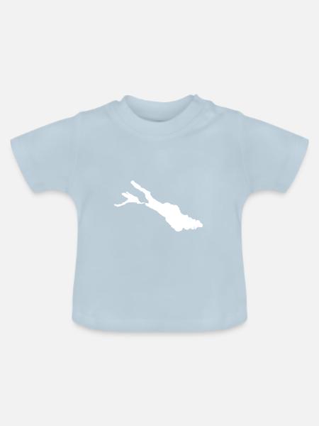 Bodensee - Baby Bio-T-Shirt mit Rundhals - Hellblau