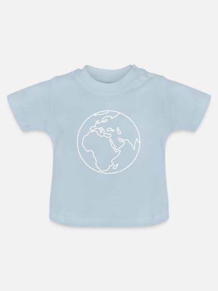 Erde - Baby Bio-T-Shirt mit Rundhals - Hellblau
