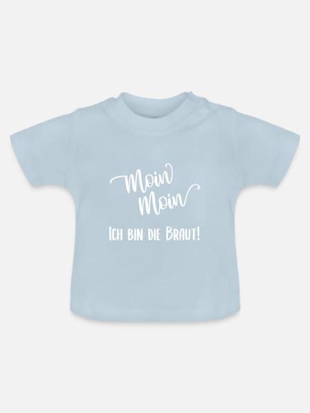 Ich bin die Braut! - Baby Bio-T-Shirt mit Rundhals - Hellblau