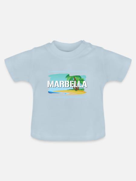 Marbella - Baby Bio-T-Shirt mit Rundhals - Hellblau
