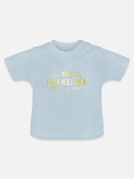 Franziska - Baby Bio-T-Shirt mit Rundhals - Hellblau