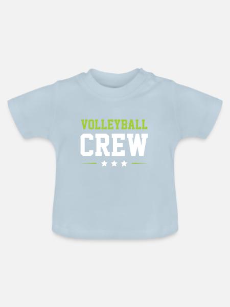 Volleyball Crew - Baby Bio-T-Shirt mit Rundhals - Hellblau