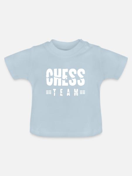 Chess Team - Baby Bio-T-Shirt mit Rundhals - Hellblau