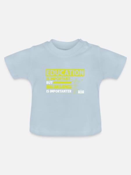bildung breakdance - Baby Bio-T-Shirt mit Rundhals - Hellblau