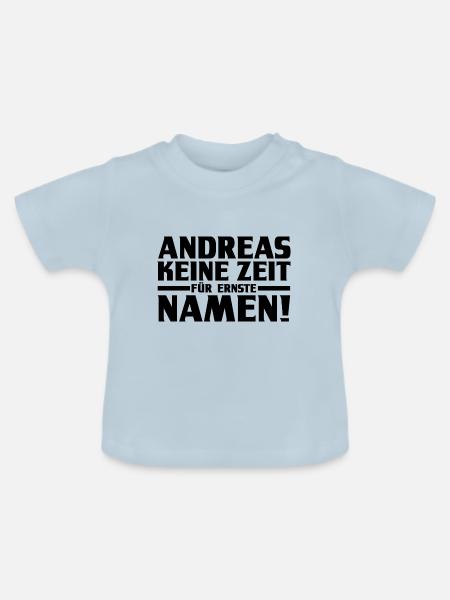 Vorname Andreas - Baby Bio-T-Shirt mit Rundhals - Hellblau