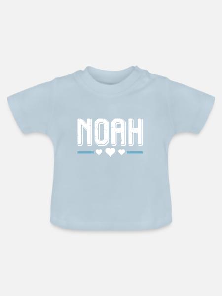 Noah - Baby Bio-T-Shirt mit Rundhals - Hellblau