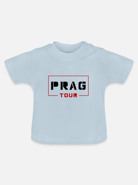 prag tour - Baby Bio-T-Shirt mit Rundhals - Hellblau