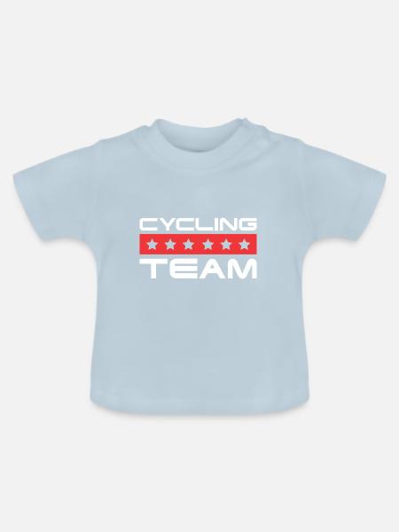 Cycling Crew - Baby Bio-T-Shirt mit Rundhals - Hellblau