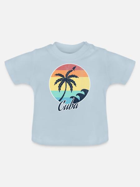 Cuba - Baby Bio-T-Shirt mit Rundhals - Hellblau