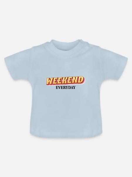 Weekend everyday - Baby Bio-T-Shirt mit Rundhals - Hellblau