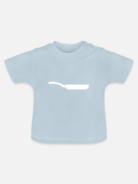 Pfanne Icon - Baby Bio-T-Shirt mit Rundhals - Hellblau