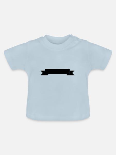 banderole symbol - Baby Bio-T-Shirt mit Rundhals - Hellblau