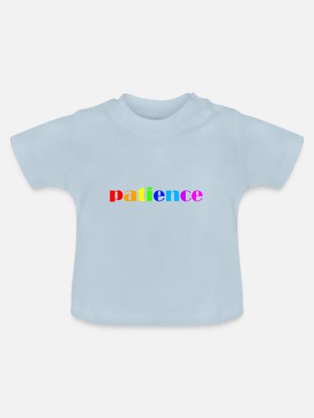 Patience - Baby Bio-T-Shirt mit Rundhals - Hellblau
