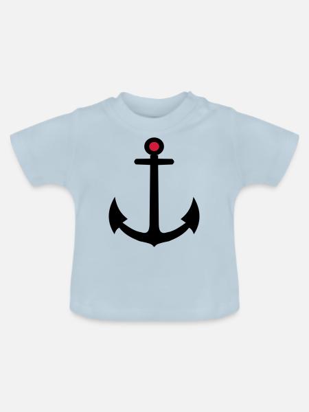 Anker - Baby Bio-T-Shirt mit Rundhals - Hellblau
