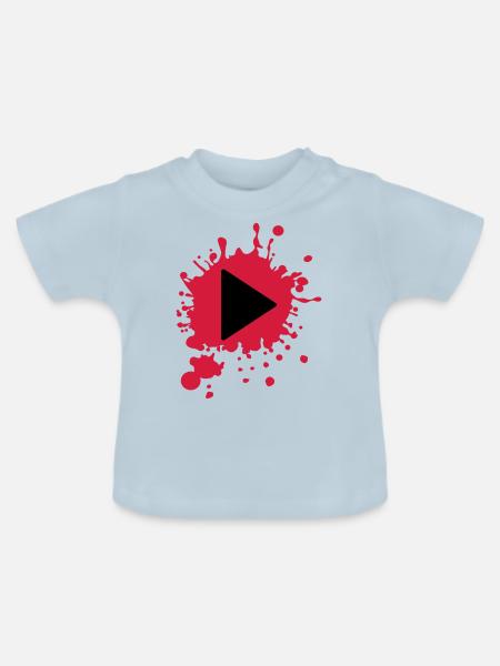 Play - Player - Musik - Baby Bio-T-Shirt mit Rundhals - Hellblau