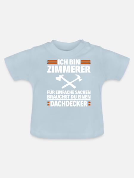 Zimmerer - Zimmermann - Baby Bio-T-Shirt mit Rundhals - Hellblau