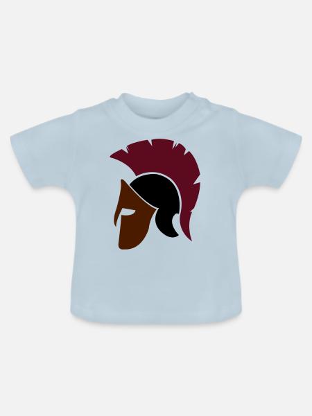 sparta_helm_2 - Baby Bio-T-Shirt mit Rundhals - Hellblau